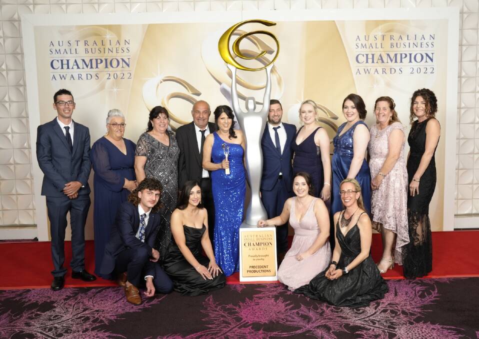 Jane Vassallo and the Gourmet Herbs team at the Australian Small Business Champions Awards. Picture supplied.