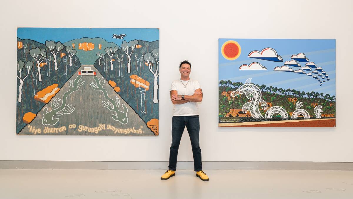 Artist Blak Douglas, whose works are on display as part of Dyarubbin at Hawkesbury Regional Gallery. Picture supplied