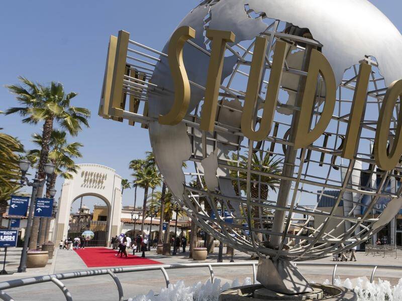 Fifteen people have picked up minor injuries in a tram accident at Universal Studios near LA. (AP PHOTO)