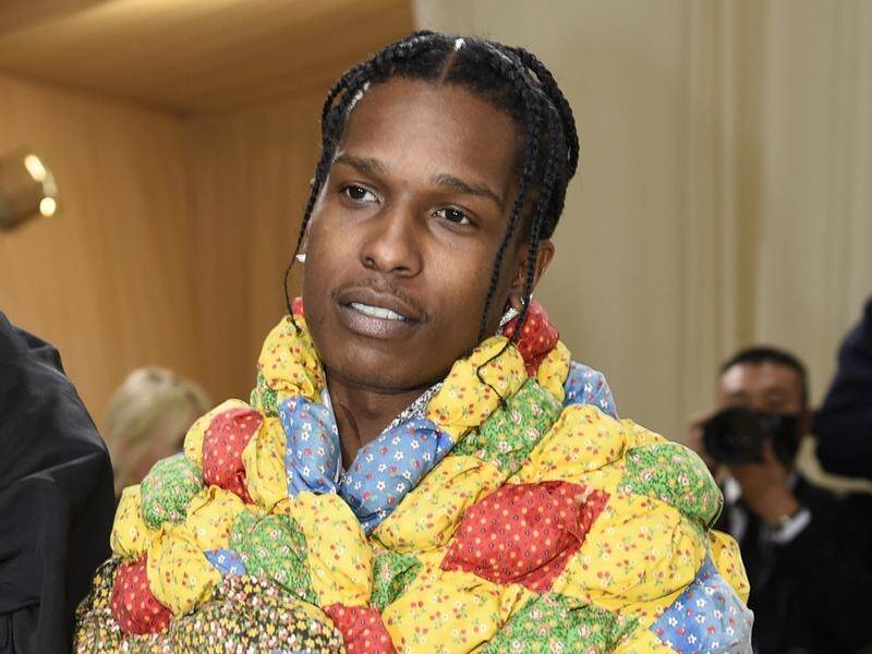 A$AP Rocky is accused of firing a gun at a former friend and collaborator outside a Hollywood hotel. (AP PHOTO)