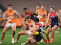 The GWS Giants have outlasted Melbourne to take a two-point win at the MCG. Photo: Julian Smith/AAP PHOTOS