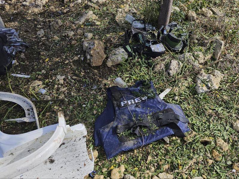 An Israeli strike on southern Lebanon has killed two Al-Mayadeen TV workers, the broadcaster says. (AP PHOTO)