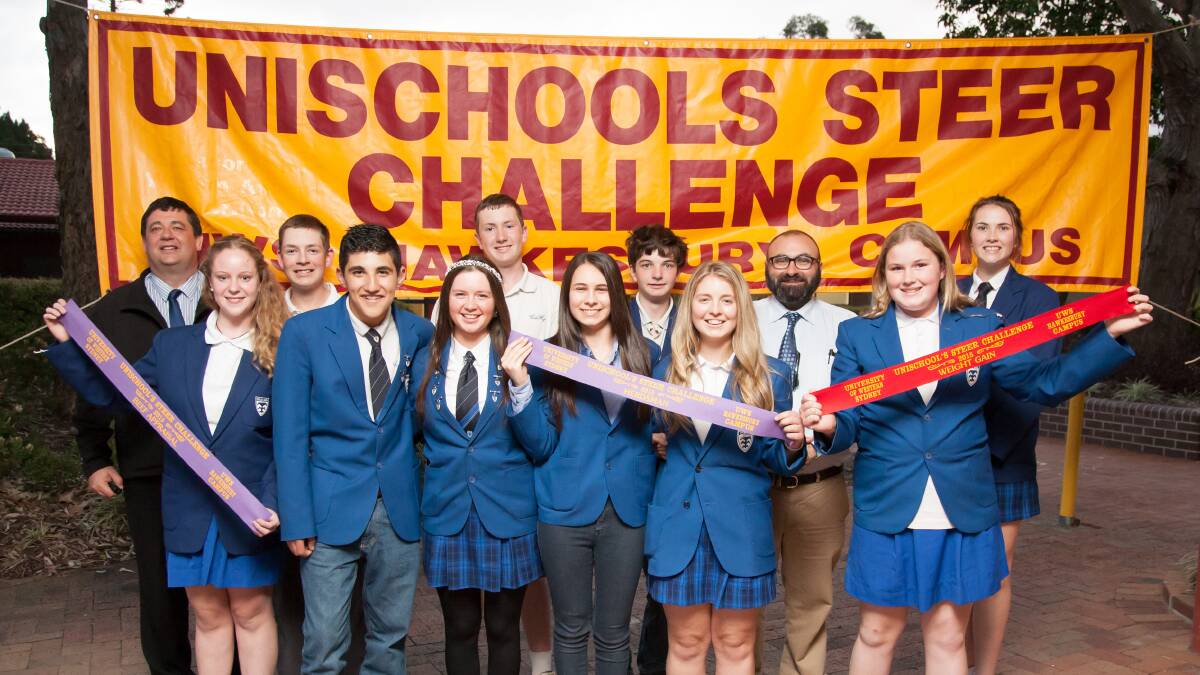 Winners: Colo High’s agricultural students celebrate third place at the 2015 Unischools Steer Challenge. Picture: Supplied